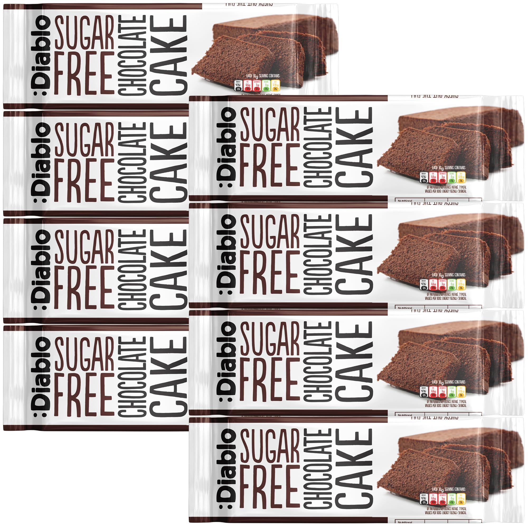 Diablo No Added Sugar Lemon Cake – Healthy Snacks Sweet Treat, Cakes and Desserts for All, Ideal for Snack Time, Tea & Party Treat, Halal & Kosher Approved – 200g (Pack of 2)