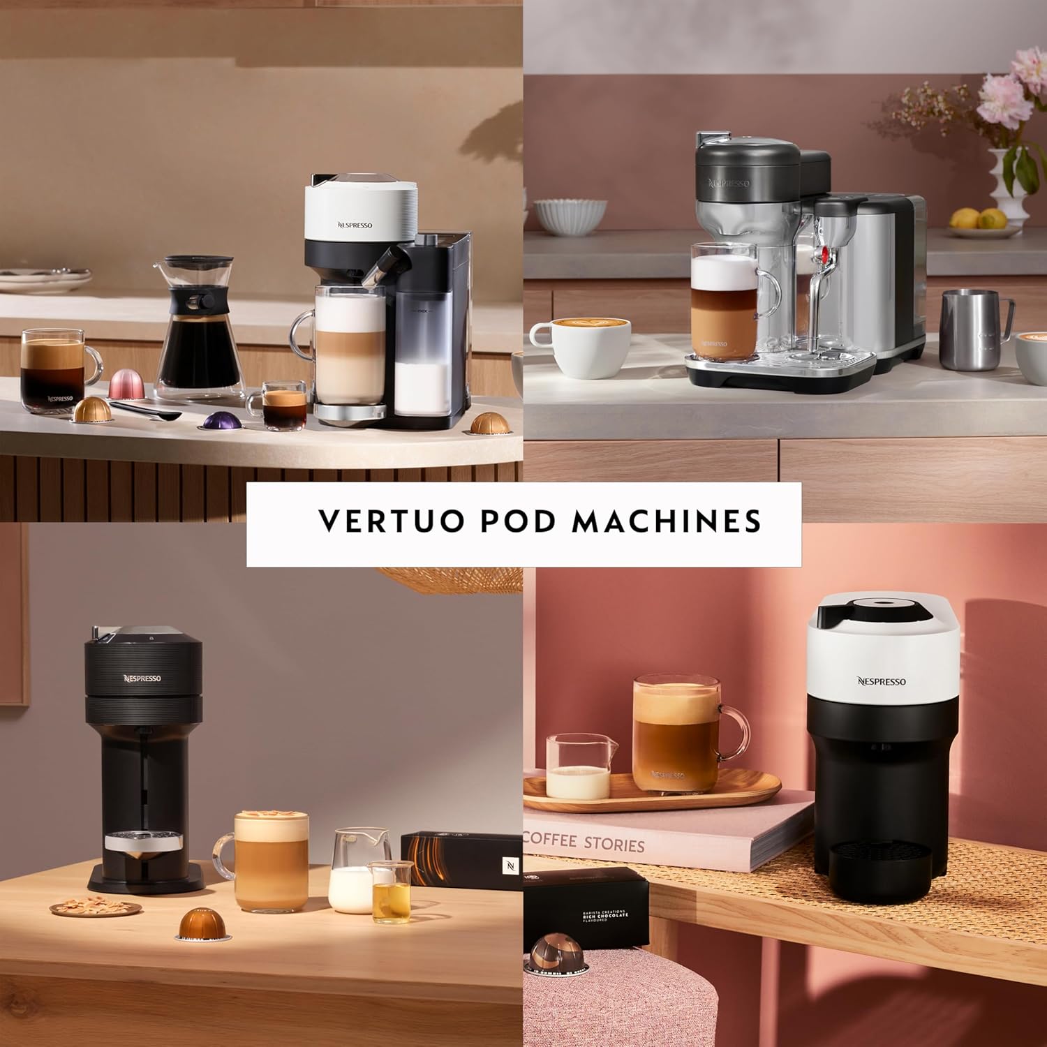 Nespresso Vertuo Coffee Pods, 30 Espresso Mixed Pack - 10 Bianco Doppio, 10 x Scuro, 10 x Chiaro Make Espressos, Cappuccino, Lattes and Iced Coffee at home. Recyclable Pods
