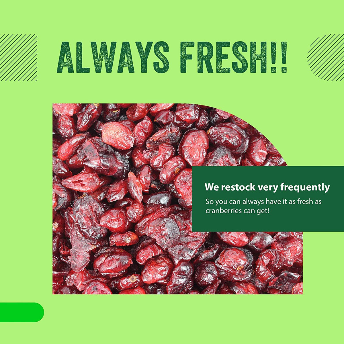 Dried Cranberries Original 2 Pound (32 oz) Batch Tested Gluten & Peanut Free | Resealable Bag | High in Antioxidant | Great for Salads, Cooking and Mixes | Sweetened