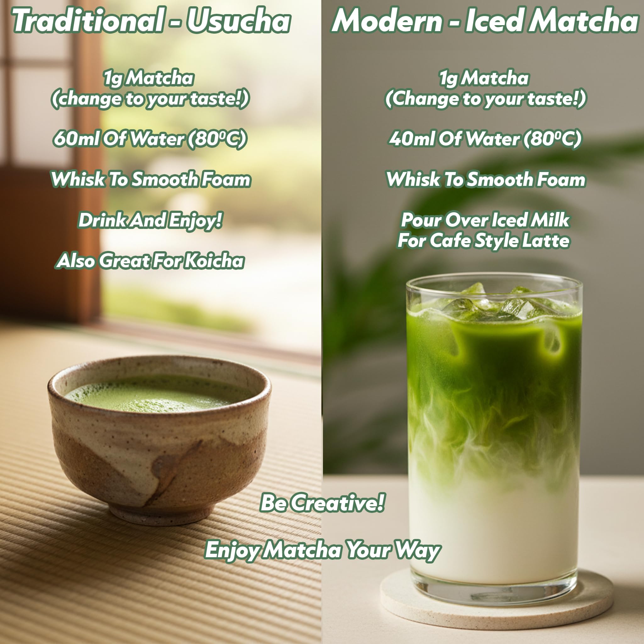Matchaeco 2 x 50g [100g] Japanese Matcha Green Tea Powder |Authentic Stone Ground Ceremonial Grade From Japan | Natural Energy | Recyclable Jar | Vegan Baking Gift Ideas | Coffee Alternative