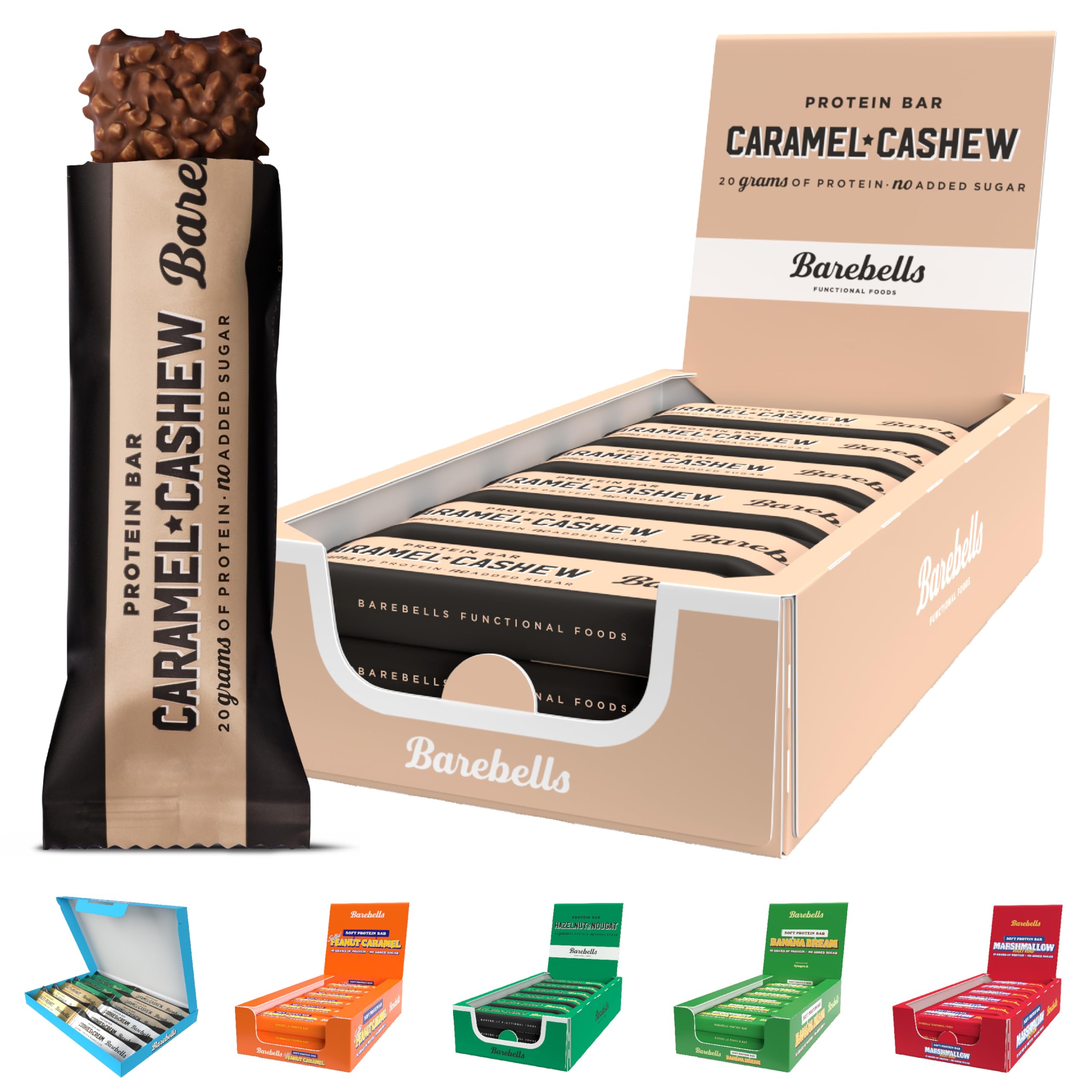 Barebells Protein Bars - 12 Count, 16g High Protein Treats – Sugar Free Chocolate Nutrition Bar, Low Carb – On The Go Breakfast or Post-Workout Snack (Caramel Choco)