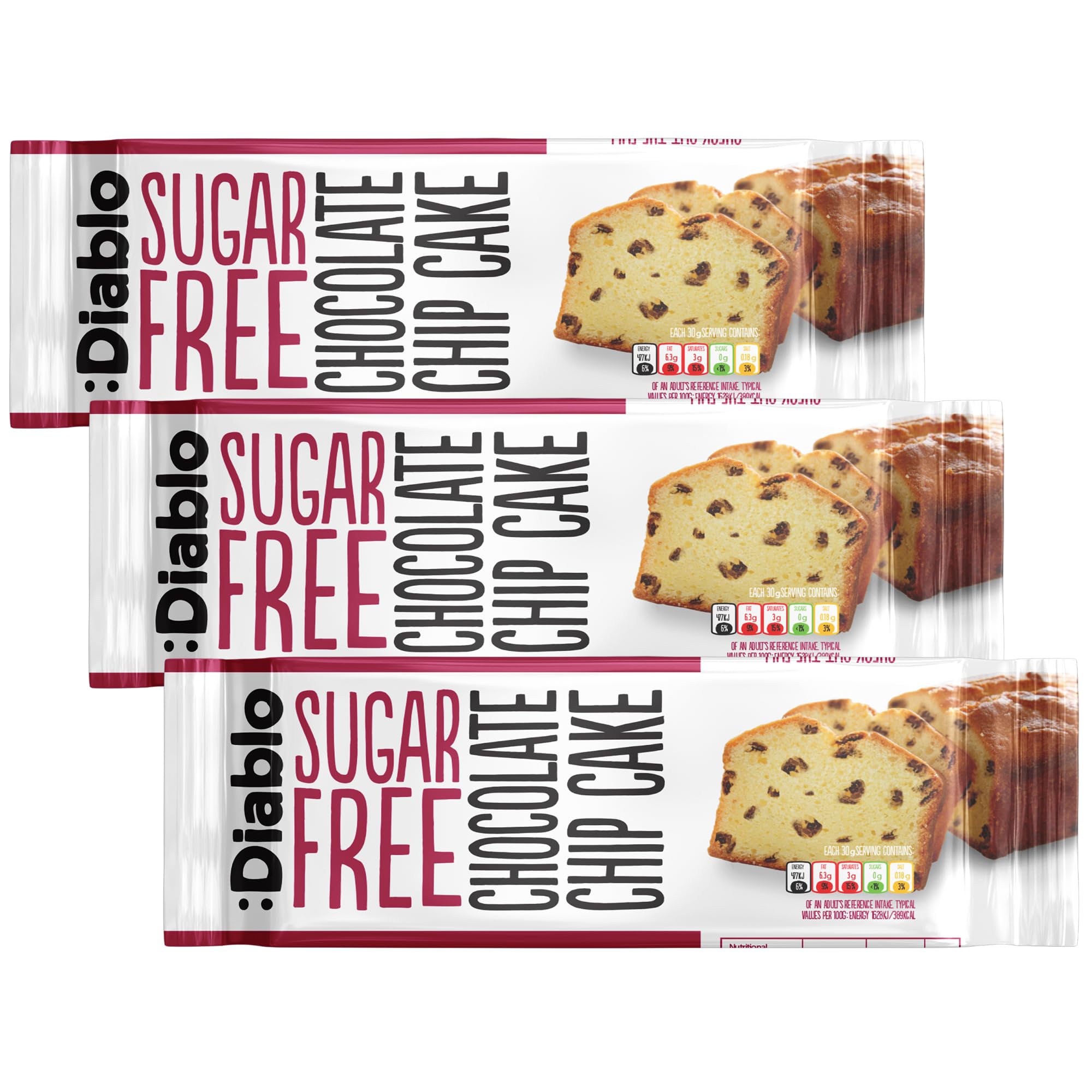 Diablo No Added Sugar Lemon Cake – Healthy Snacks Sweet Treat, Cakes and Desserts for All, Ideal for Snack Time, Tea & Party Treat, Halal & Kosher Approved – 200g (Pack of 2)