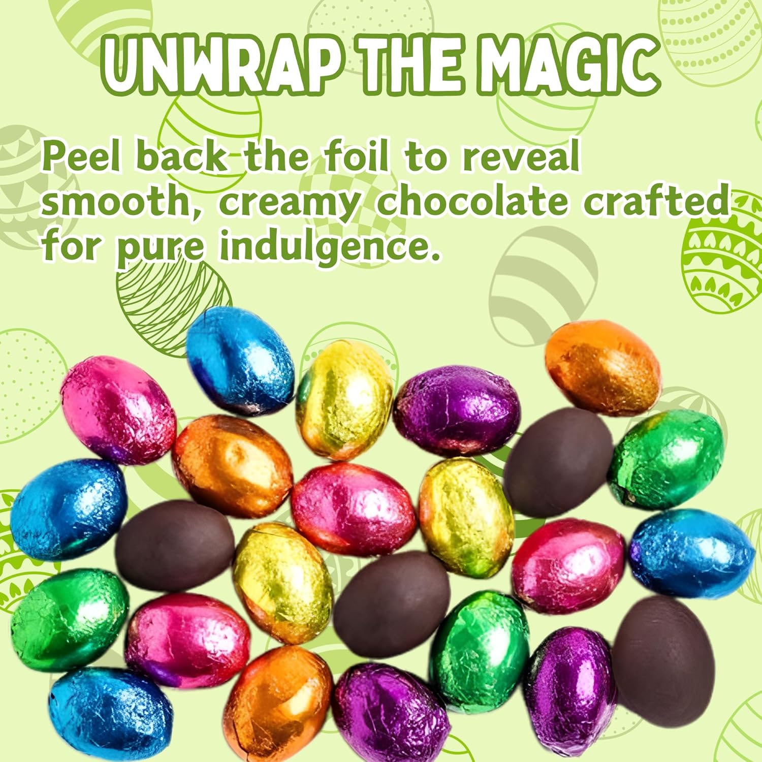 Foil Chocolate Mini Eggs - Pack of 100 Mixed Colour - Bulk Chocolate Eggs Easter Hunt Treats - Creamy Mini Chocolate Eggs for Easter Parties & Celebrations