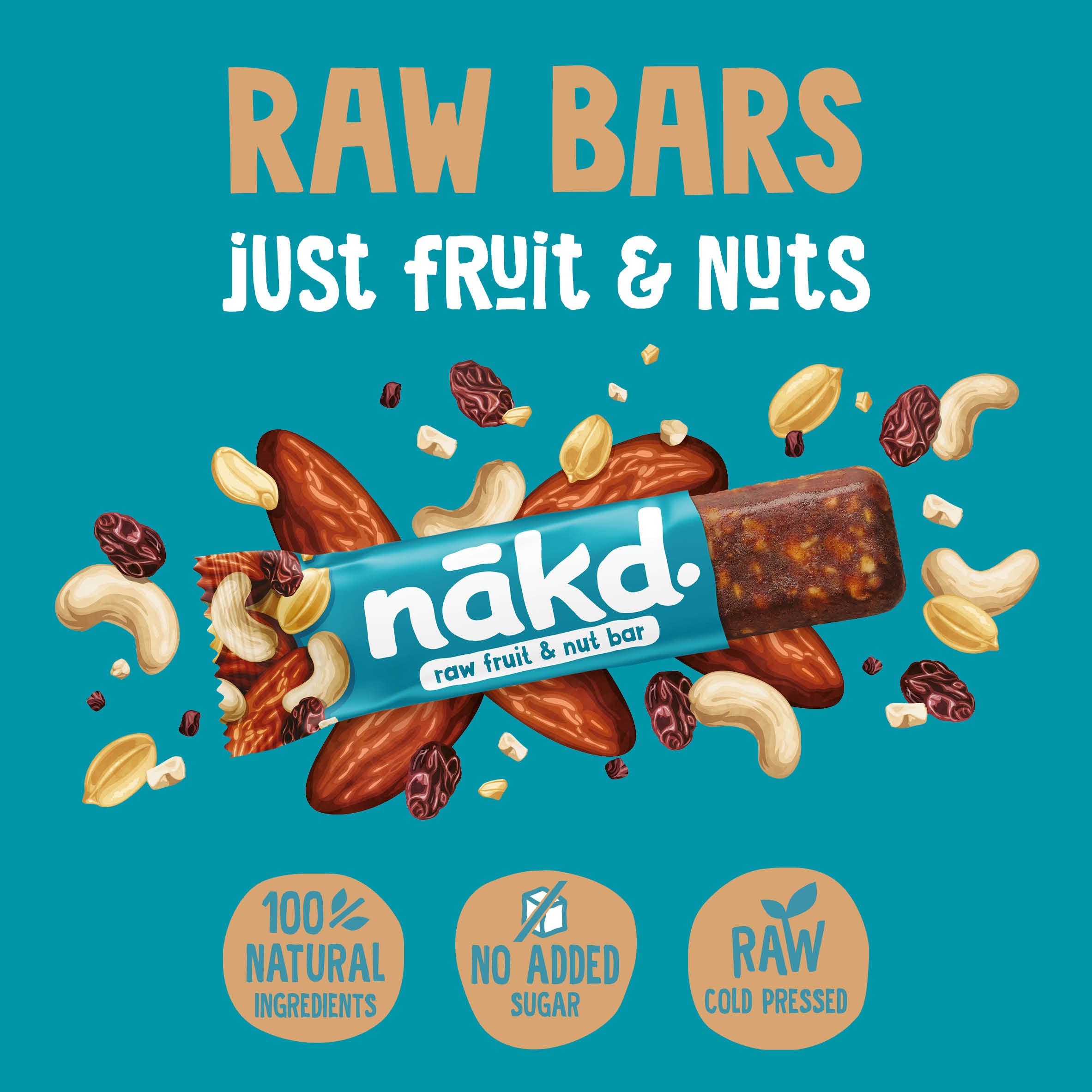 Nakd Blueberry Muffin Natural Fruit & Nut Bars - Vegan - Gluten Free - Healthy Snack, 35 g (Pack of 18)