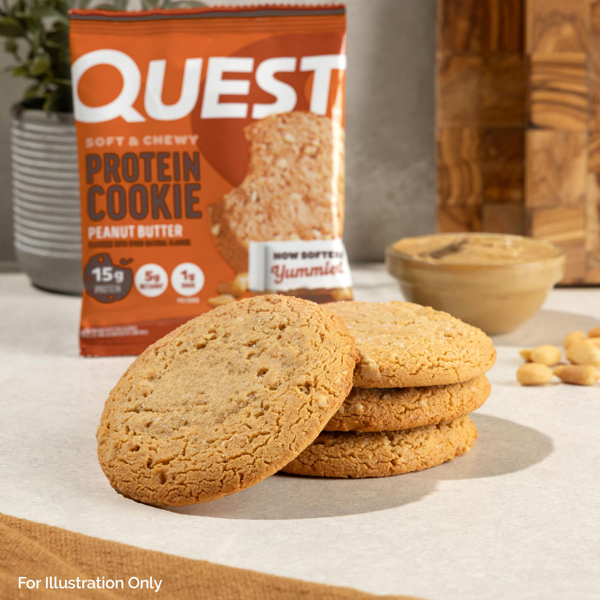 Quest Nutrition Chocolate Chip Protein Cookie, 15g Protein, 1g Sugar, 2g Net Carbs, Keto Friendly, High Protein, Low Carb; 12 Count