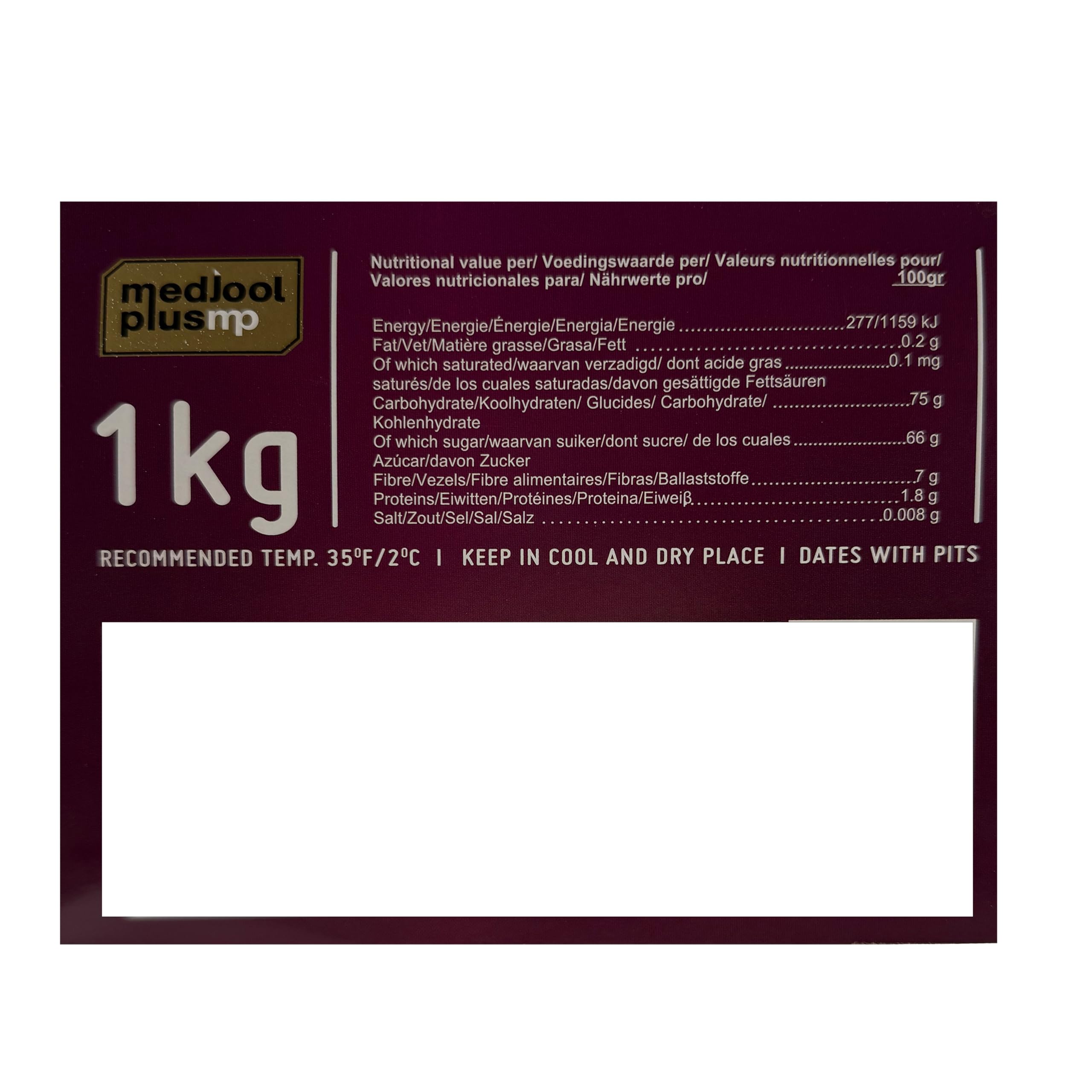 Medjool Plus Choice Grade Medjool Dates 1kg – Premium Jumbo Dates with – Soft, Sweet & Fresh – No Added Sugar – Luxury Gift Box