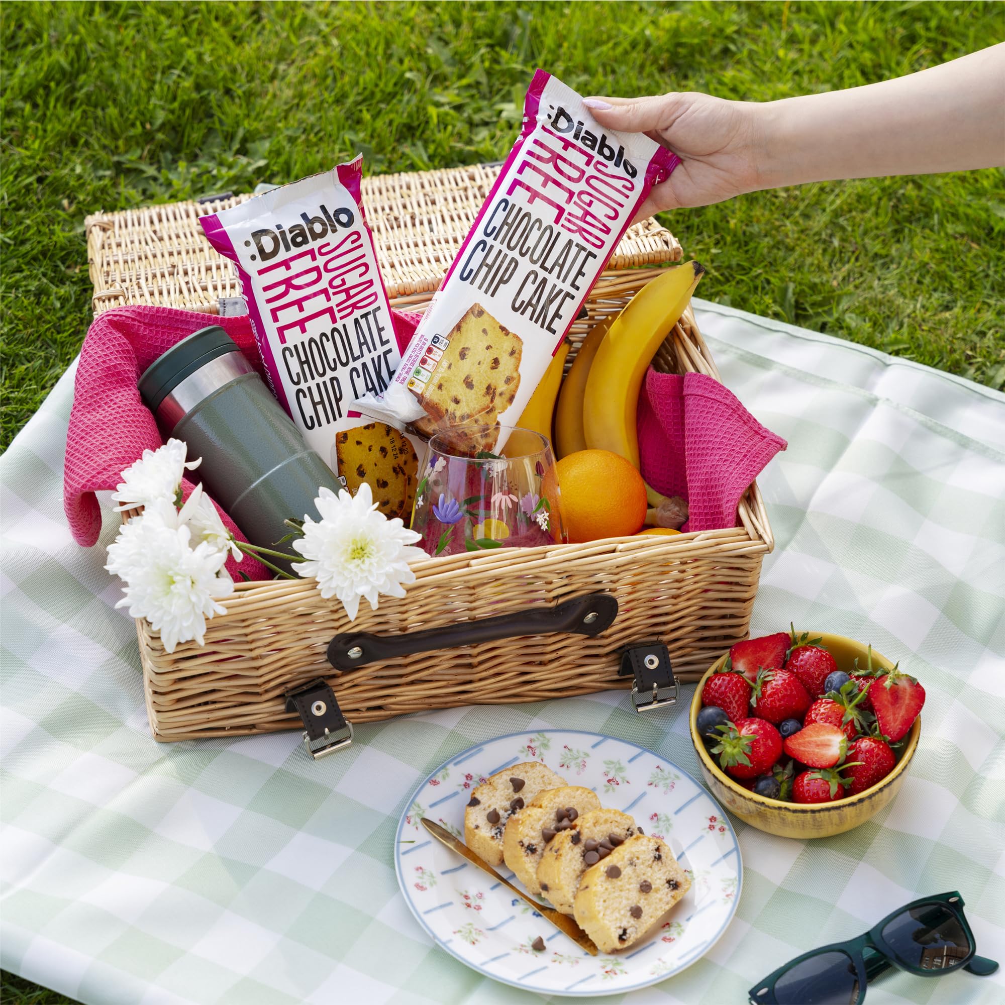 Diablo No Added Sugar Lemon Cake – Healthy Snacks Sweet Treat, Cakes and Desserts for All, Ideal for Snack Time, Tea & Party Treat, Halal & Kosher Approved – 200g (Pack of 2)