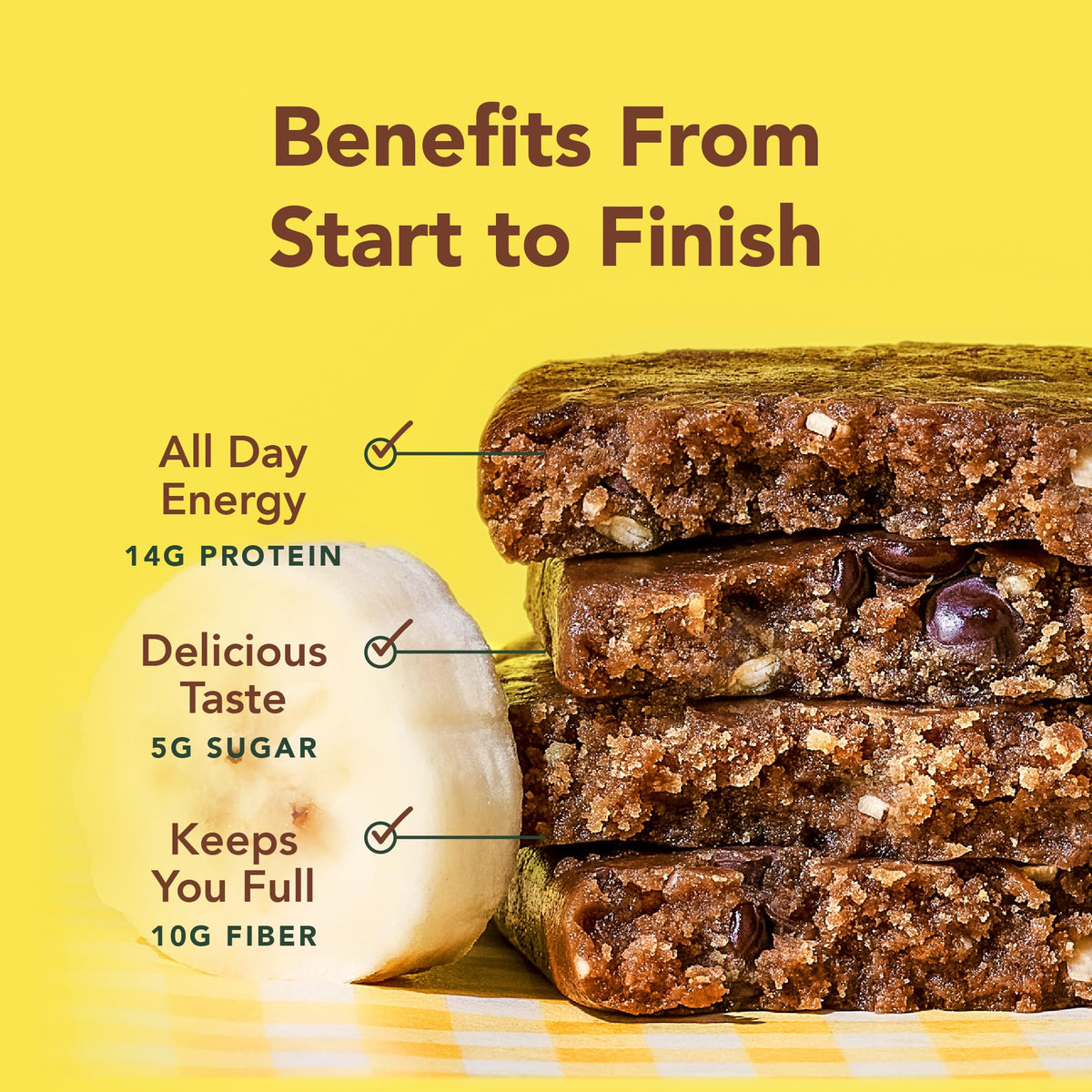 ALOHA Organic Plant Based Protein Bars |Peanut Butter Chocolate Chip | 1.98 Oz (Pack of 12) | Vegan, Low Sugar, Gluten Free, Paleo, Low Carb, Non-GMO, Stevia Free, Soy Free, No Sugar Alcohols