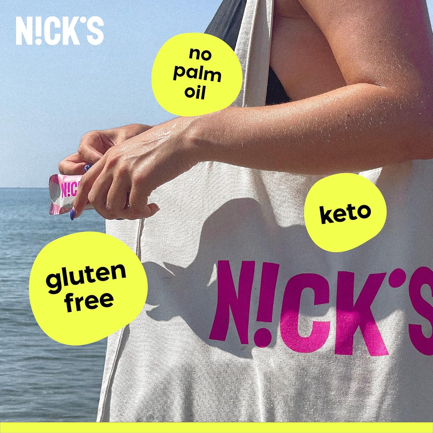 NICKS Peanuts n fudge Keto Chocolate Bars No Added Sugar 175 Calories, 4.1 Net carbs, Gluten Free Sweets Low carb Candy Snack Bar (Multipack 15x40g)