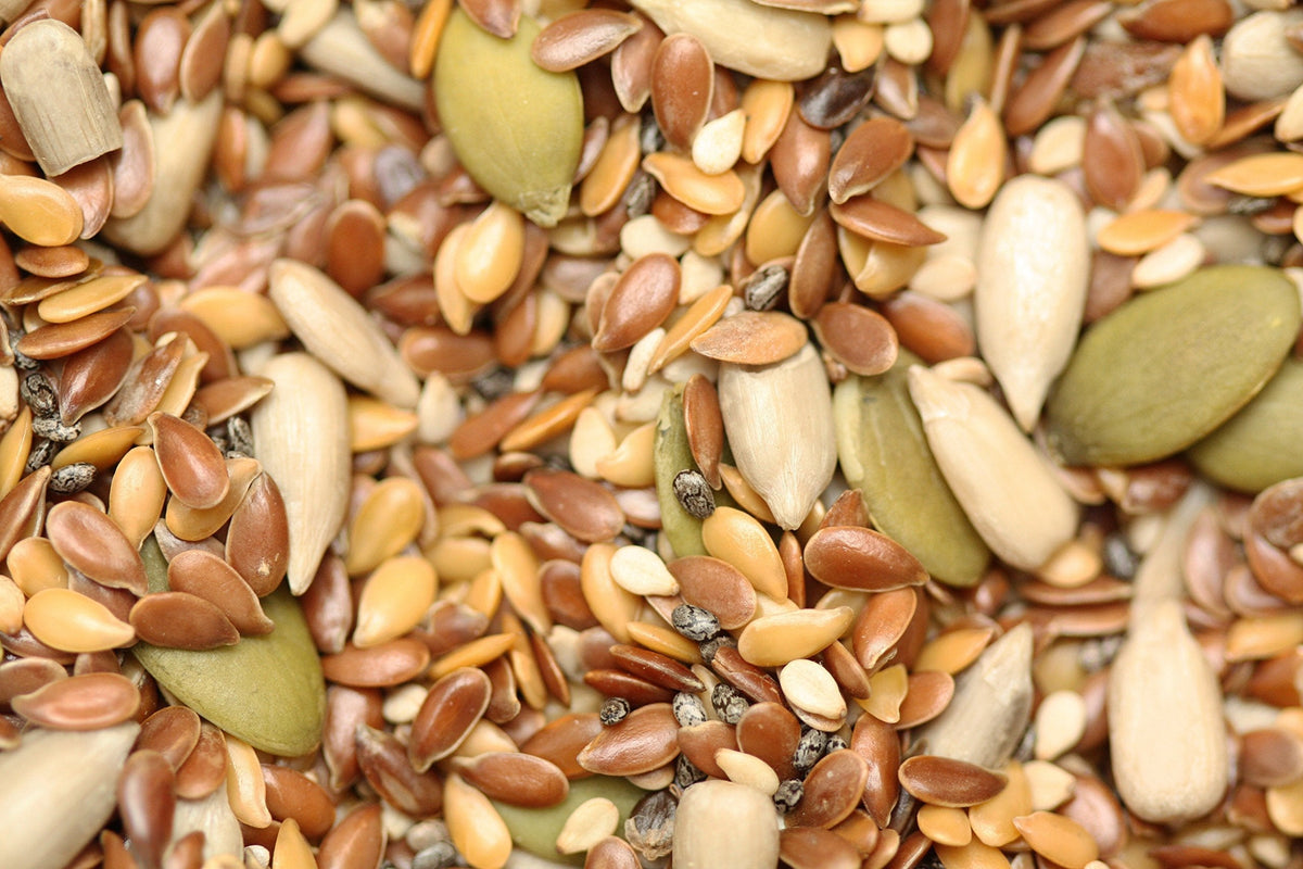 Yupik Organic Super 6 Seeds Mix, 2.2 lb (35.2 oz), GMO-Free, Kosher, Vegan, Rich in Fiber, Nutritious Raw Snack & Topping, With Brown & Golden Flax Seeds, Sunflower, Sesame, Chia & Pumpkin
