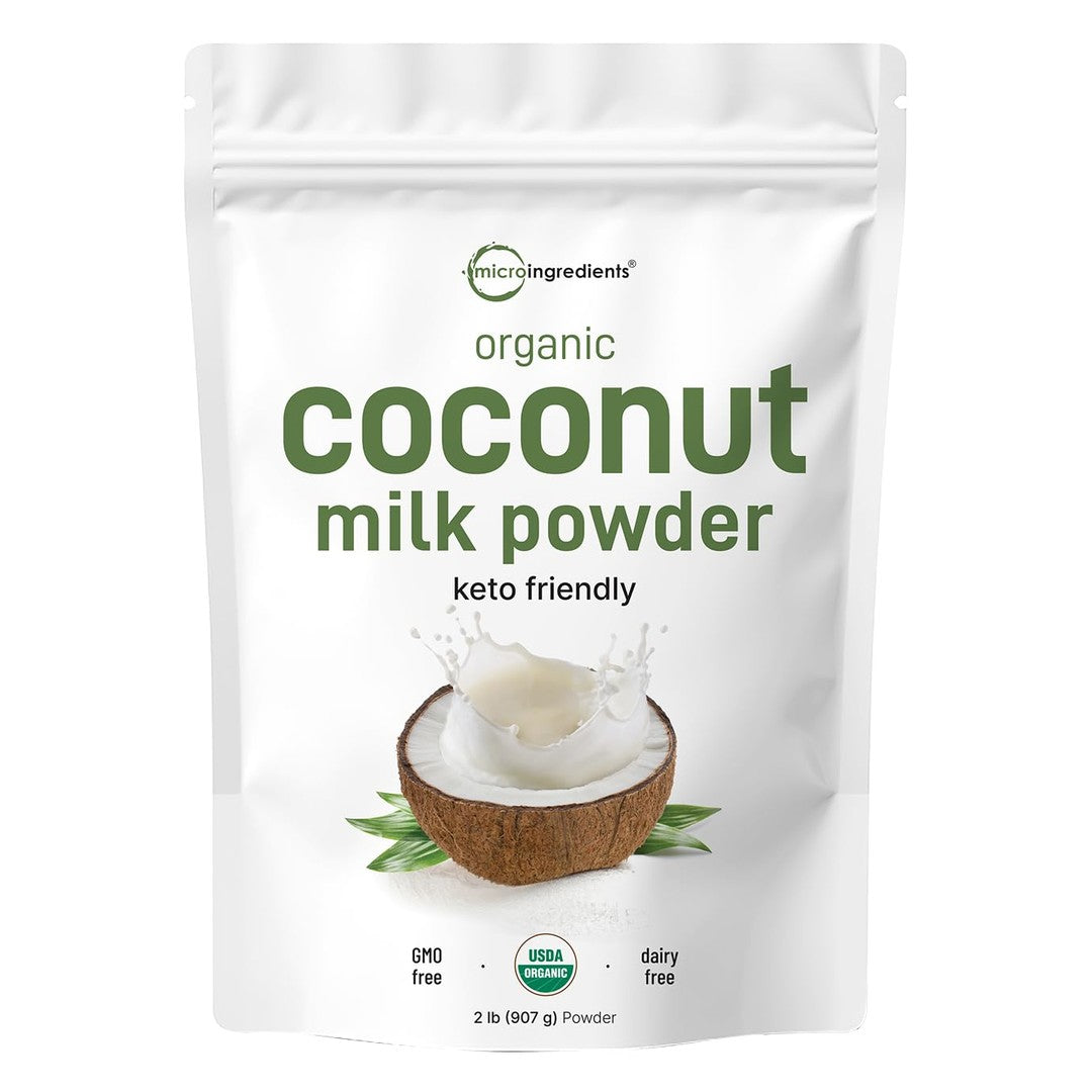 61ZpAJoUGTL._SL1366.jpg Micro Ingredients Organic Coconut Milk Powder, 2 Lb | Plant-Based Creamer for Coffee, Tea & Smoothies | Pure & Rich in MCT | Non-GMO, Gluten-Free, Keto & Paleo Friendly