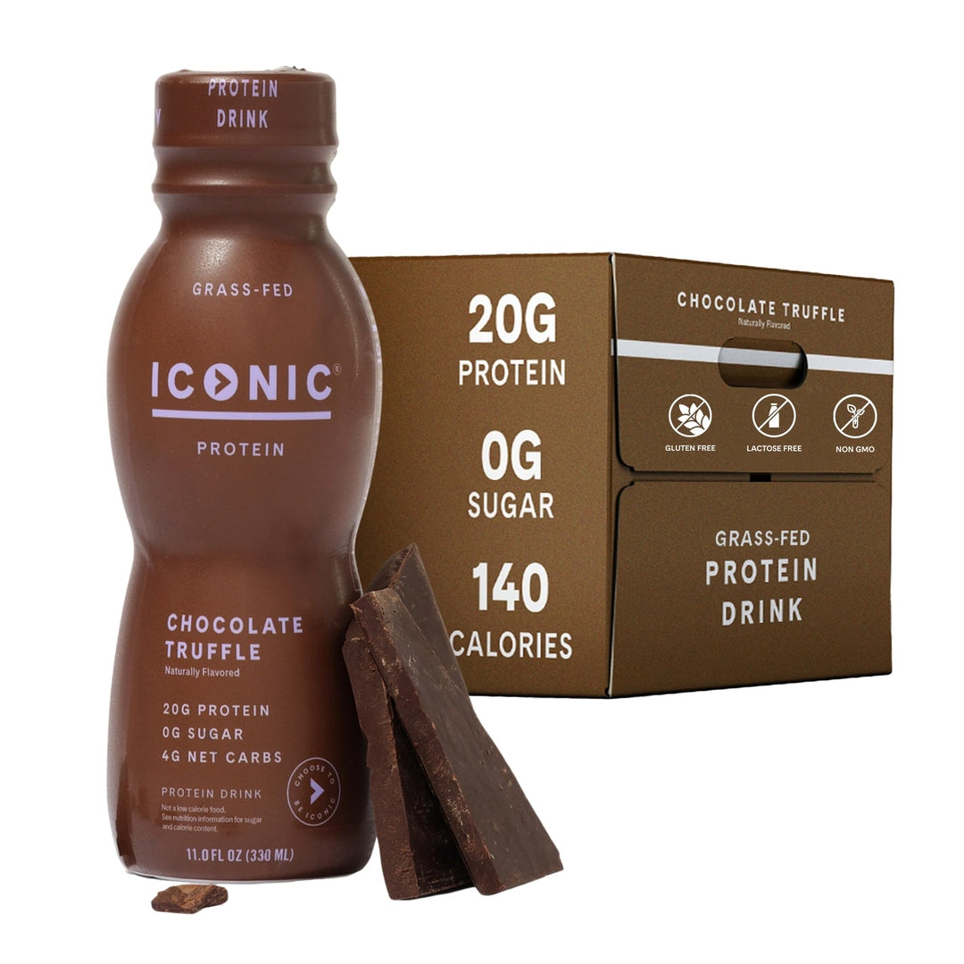 71j5MfOKSWL.jpg Iconic Protein Drinks, Vanilla Bean (12 Pack) - Sugar Free & Low Carb - 20g Grass Fed Protein - Lactose Free, Gluten Free, Non-GMO, Kosher - Keto Friendly Protein Shakes
